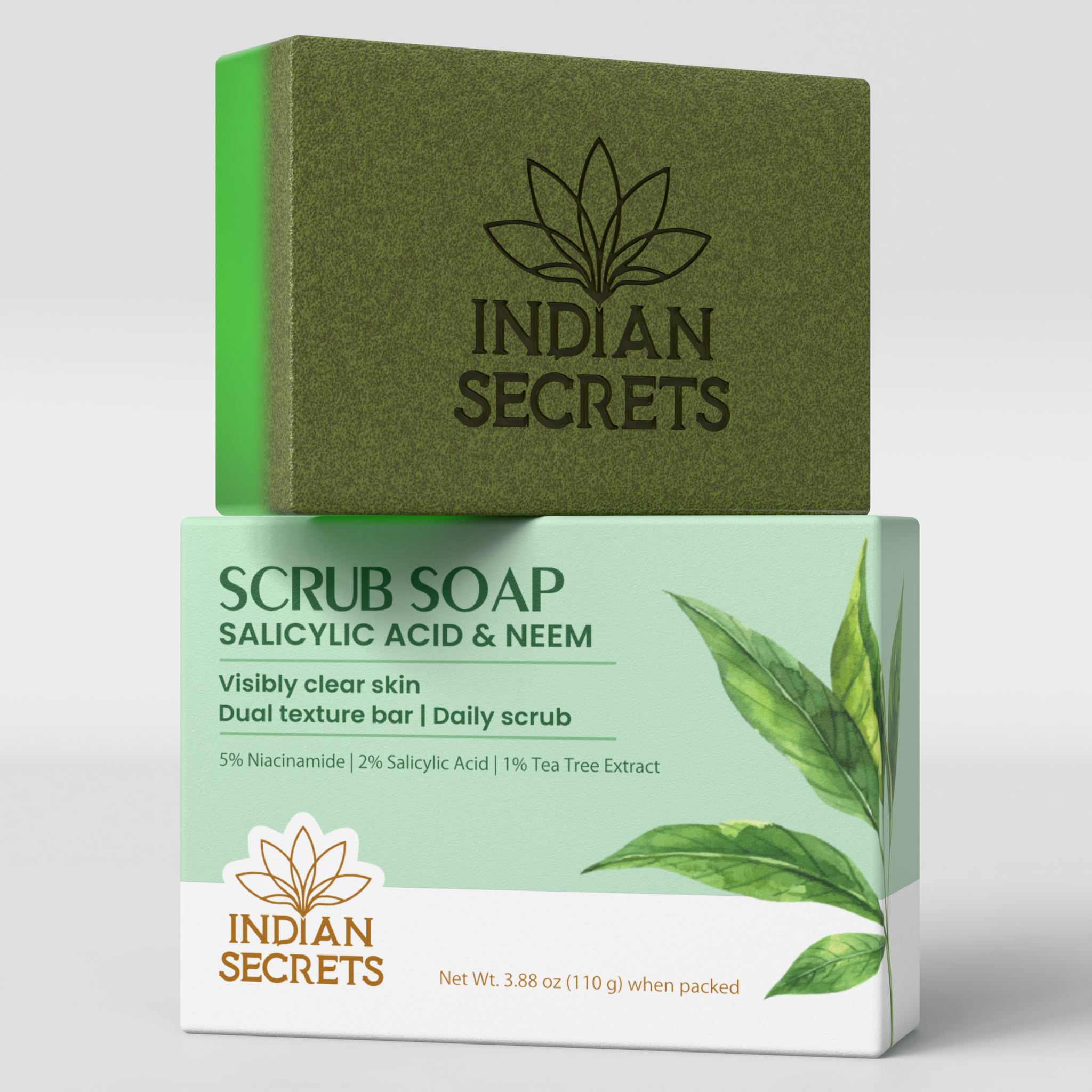 Indian Secrets Scrub Soap Salicylic Acid & Neem