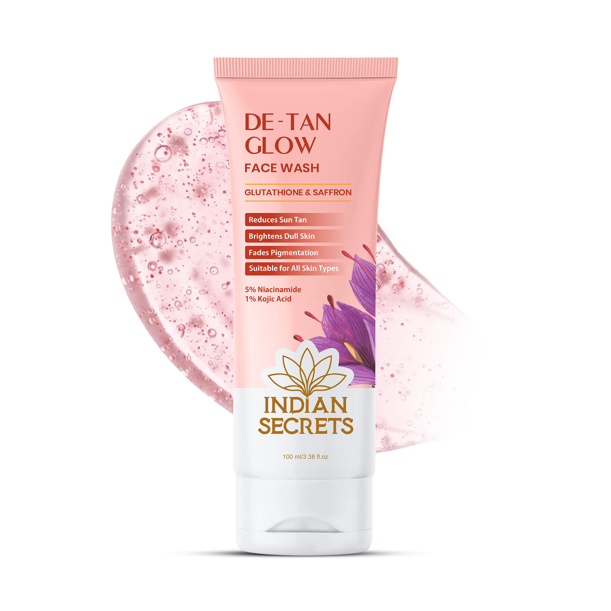 Indian Secrets De-Tan Glow Face Wash, 100 ml