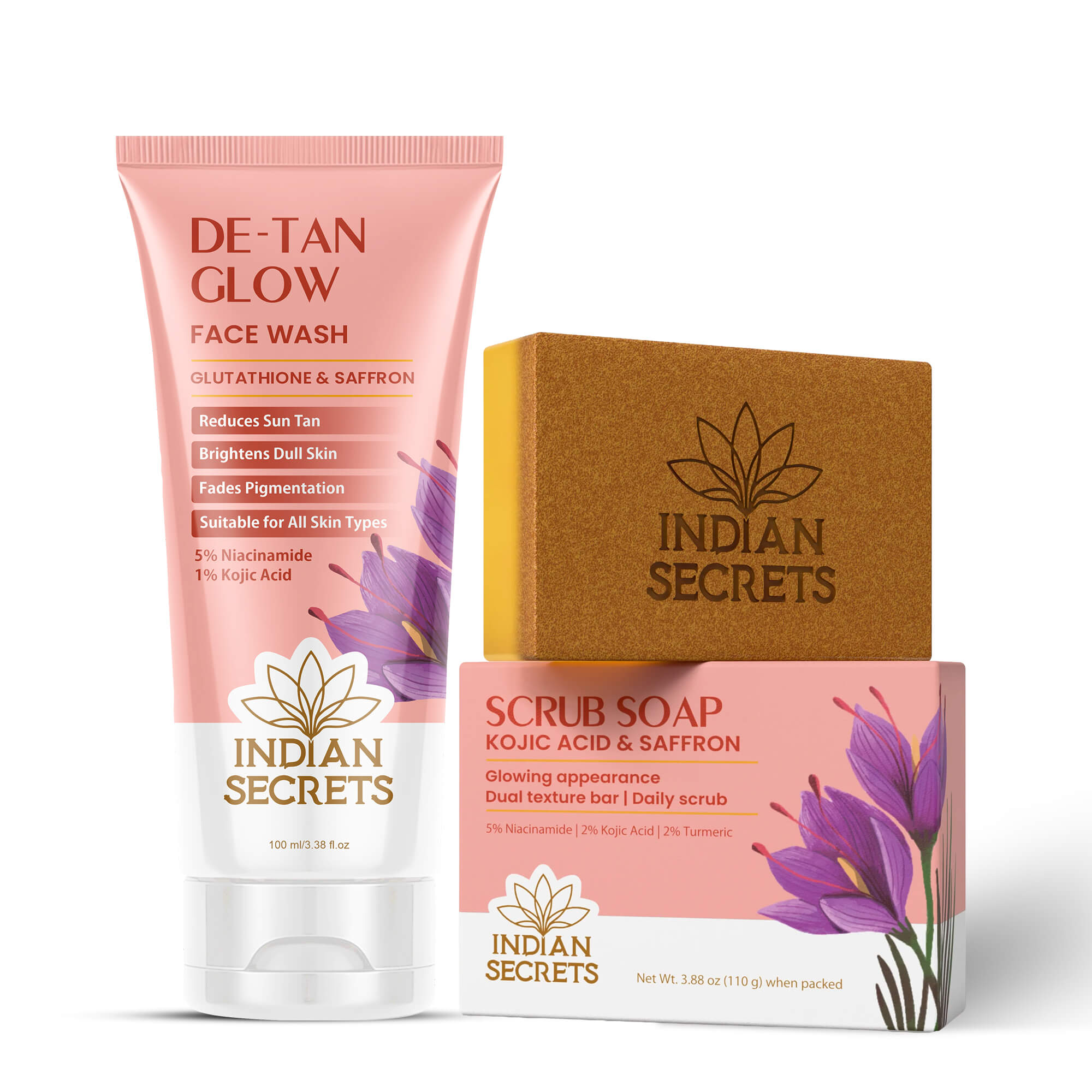 Indian Secrets De-Tan Glow Face Wash, 100 ml