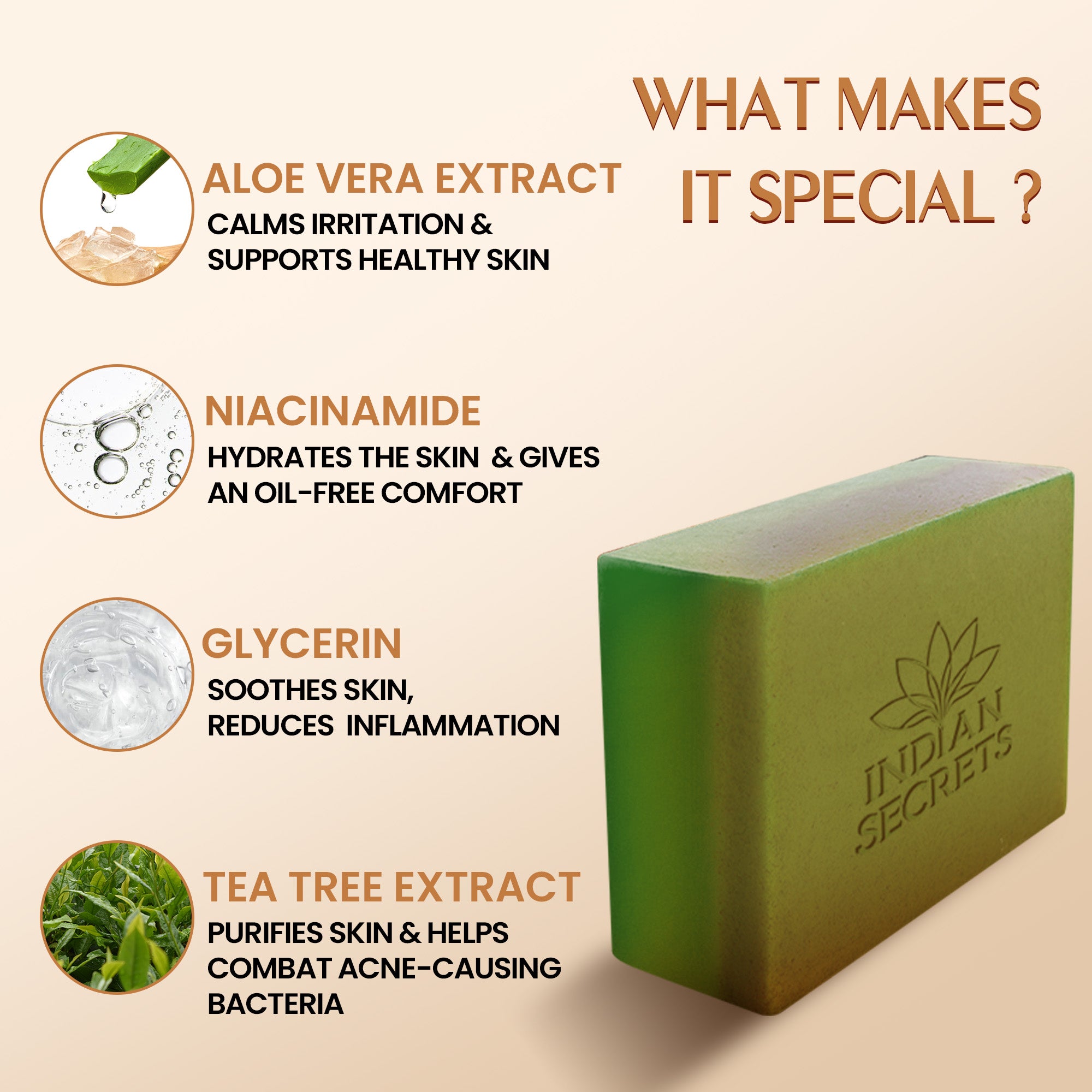 Indian Secrets Scrub Soap Salicylic Acid & Neem, Pack of 3